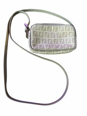 Fendi Monogram Crossbody mini Bag in Light Beige and Ivory